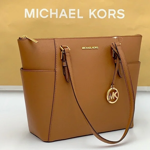 MICHAEL KORS Charlotte Large Leather Top-Zip Tote - Picture 2 of 16